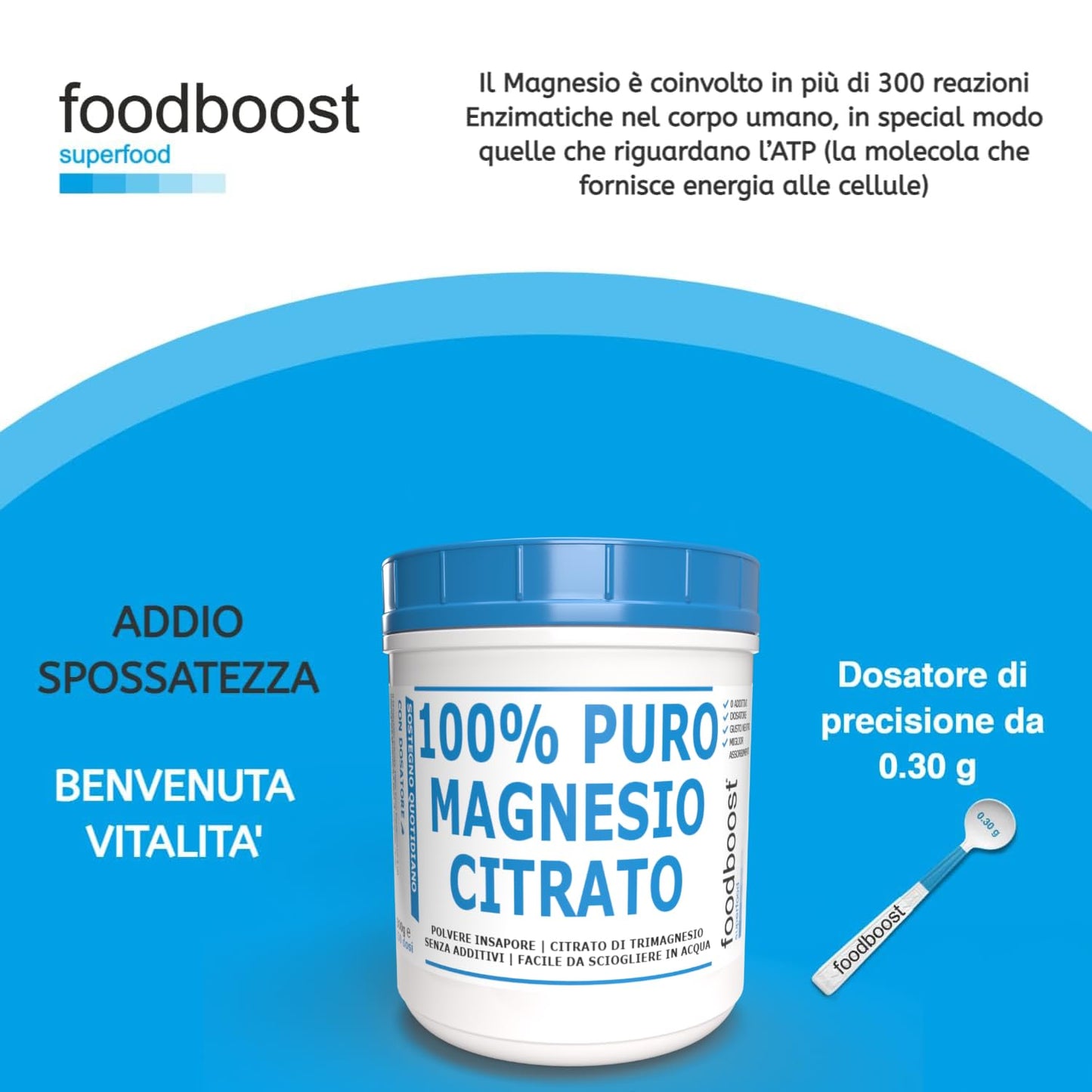 Magnesio Citrato in Polvere da 300 g