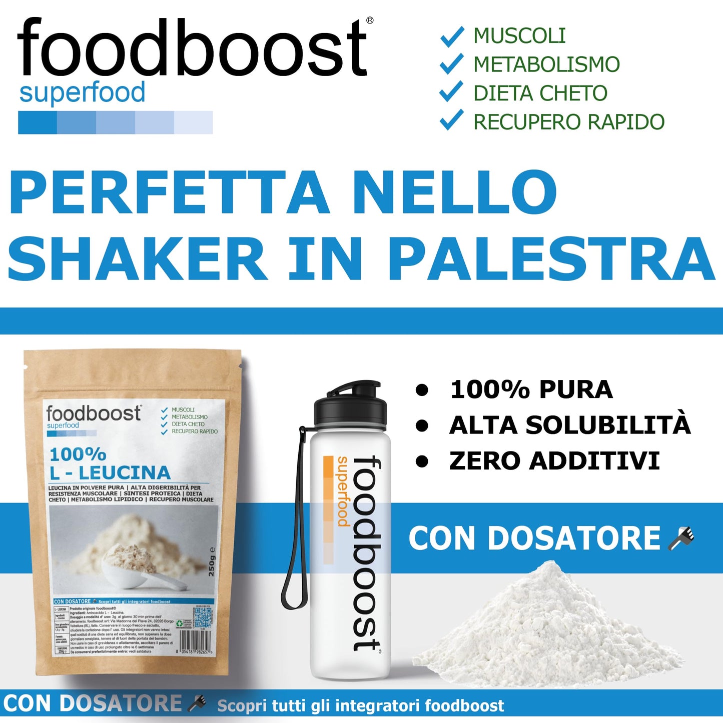 L - Leucina pura in polvere 250 g