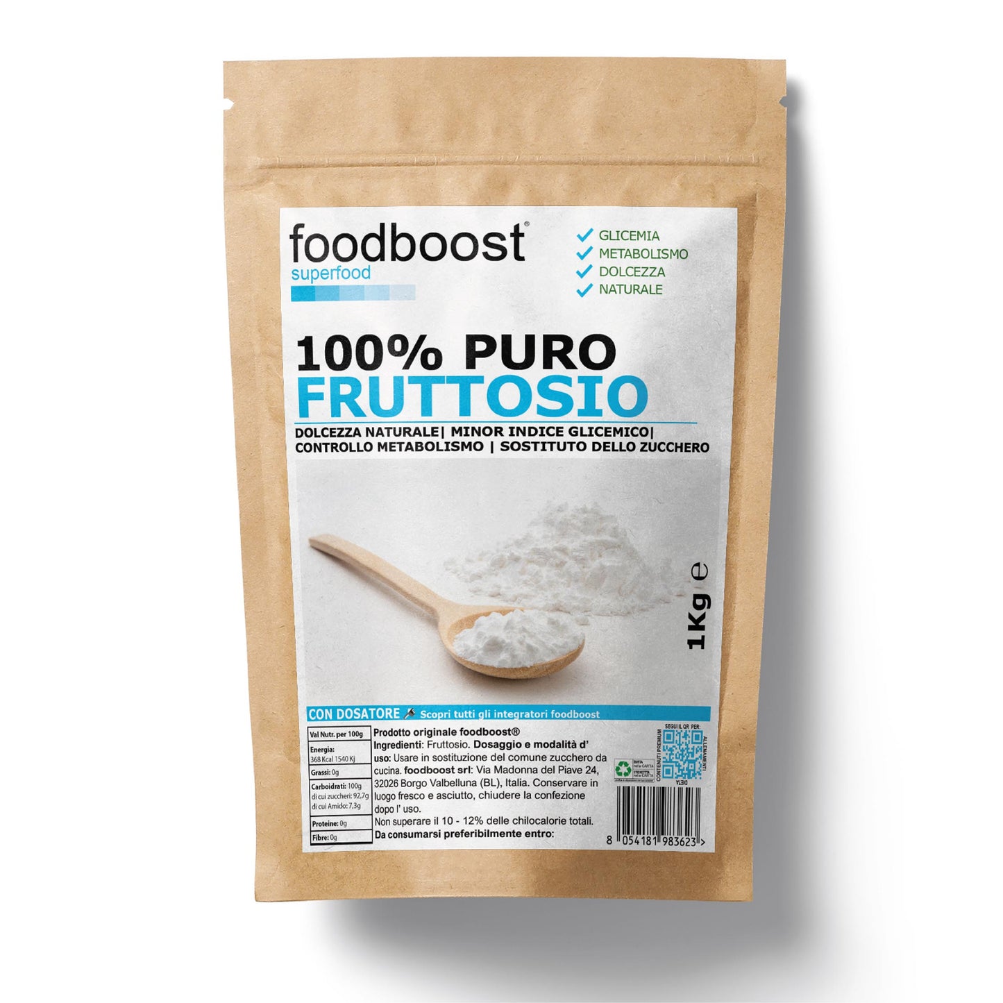 Fruttosio in polvere da 1 Kg