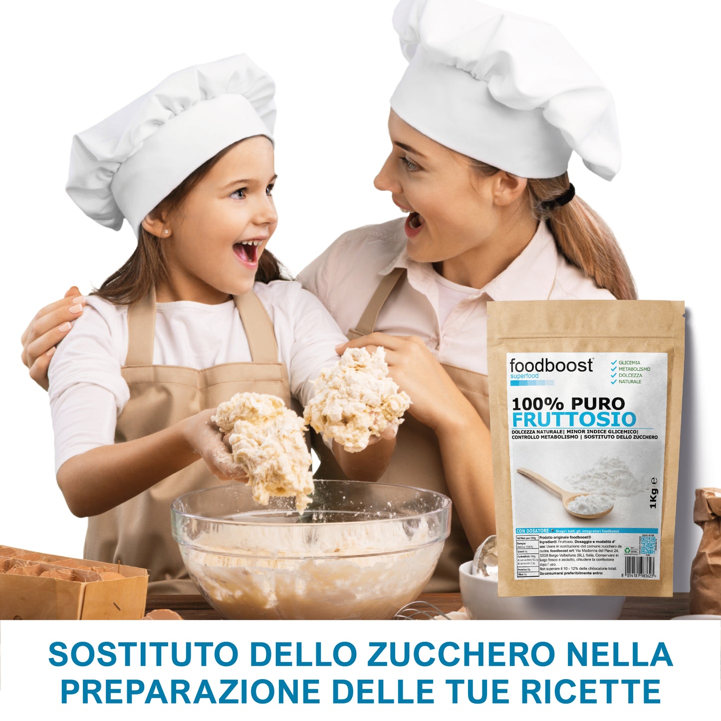 Fruttosio in polvere da 1 Kg