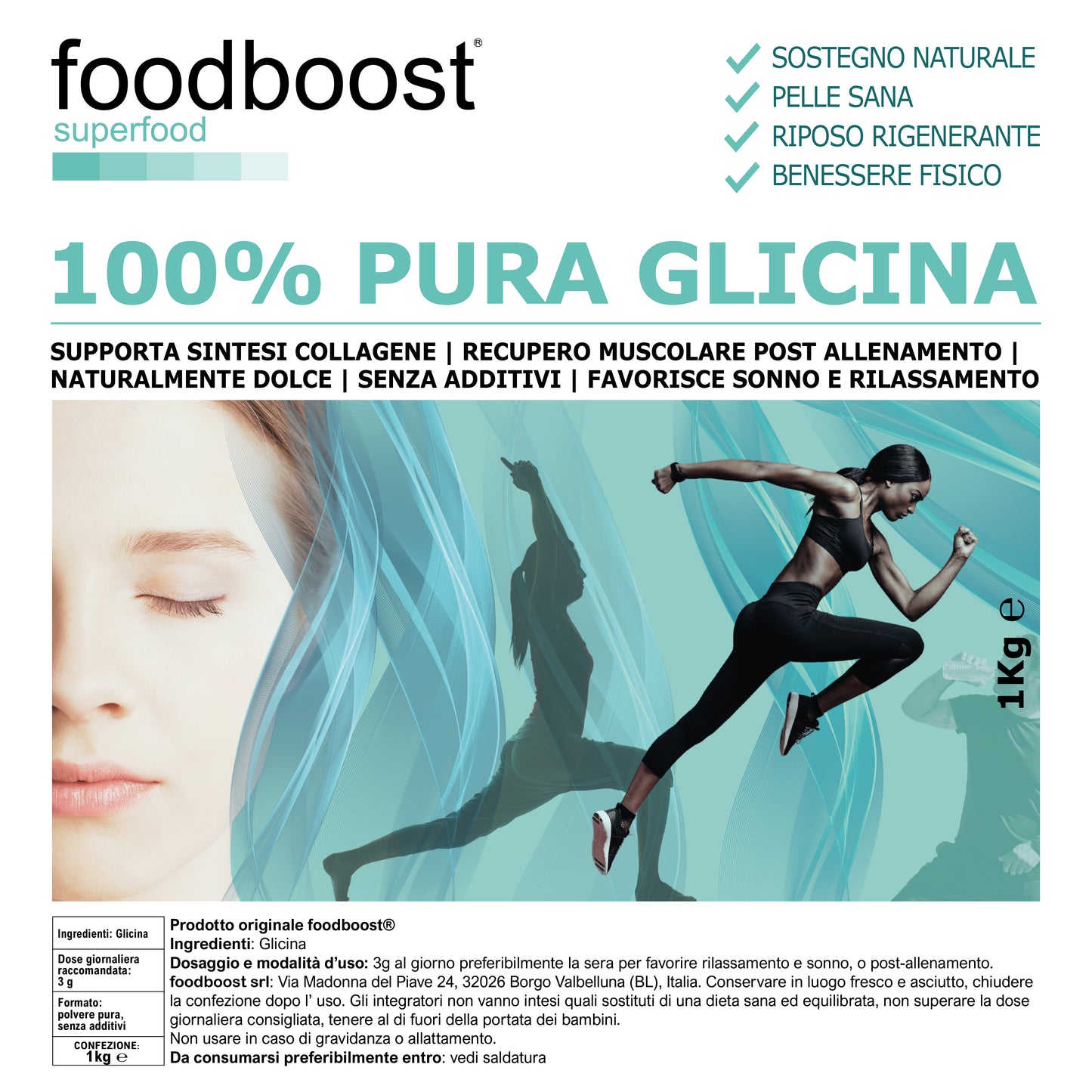 Glicina in polvere da 1 Kg