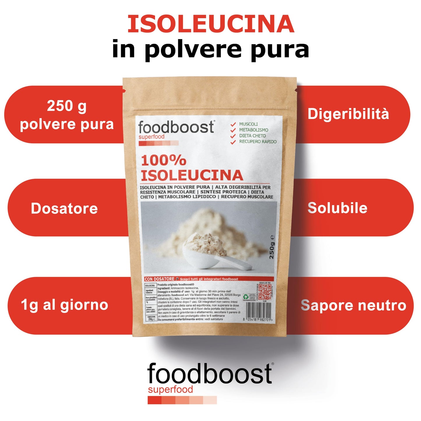 Isoleucina in polvere da 250g