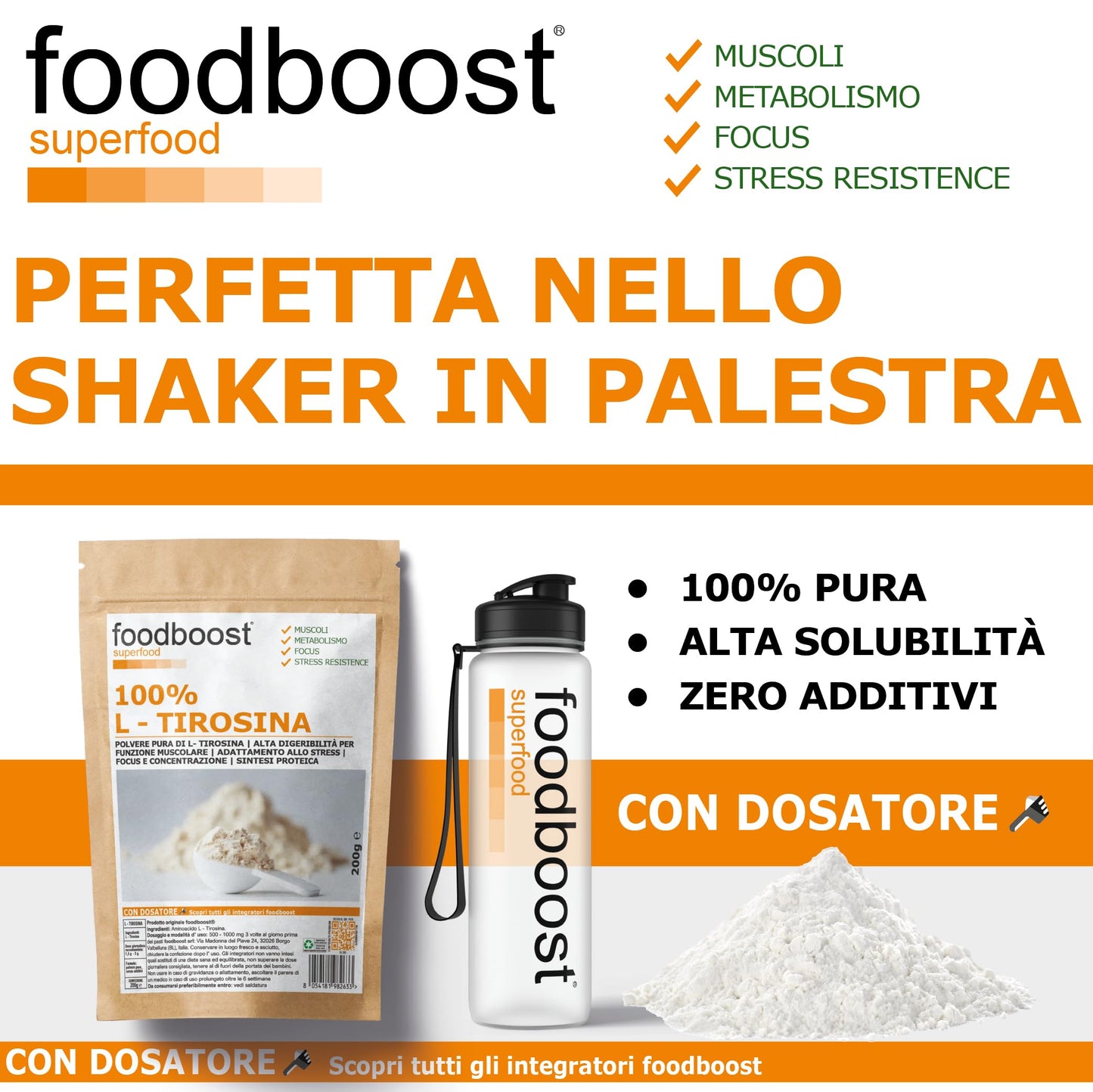 L - Tirosina in polvere da 200g