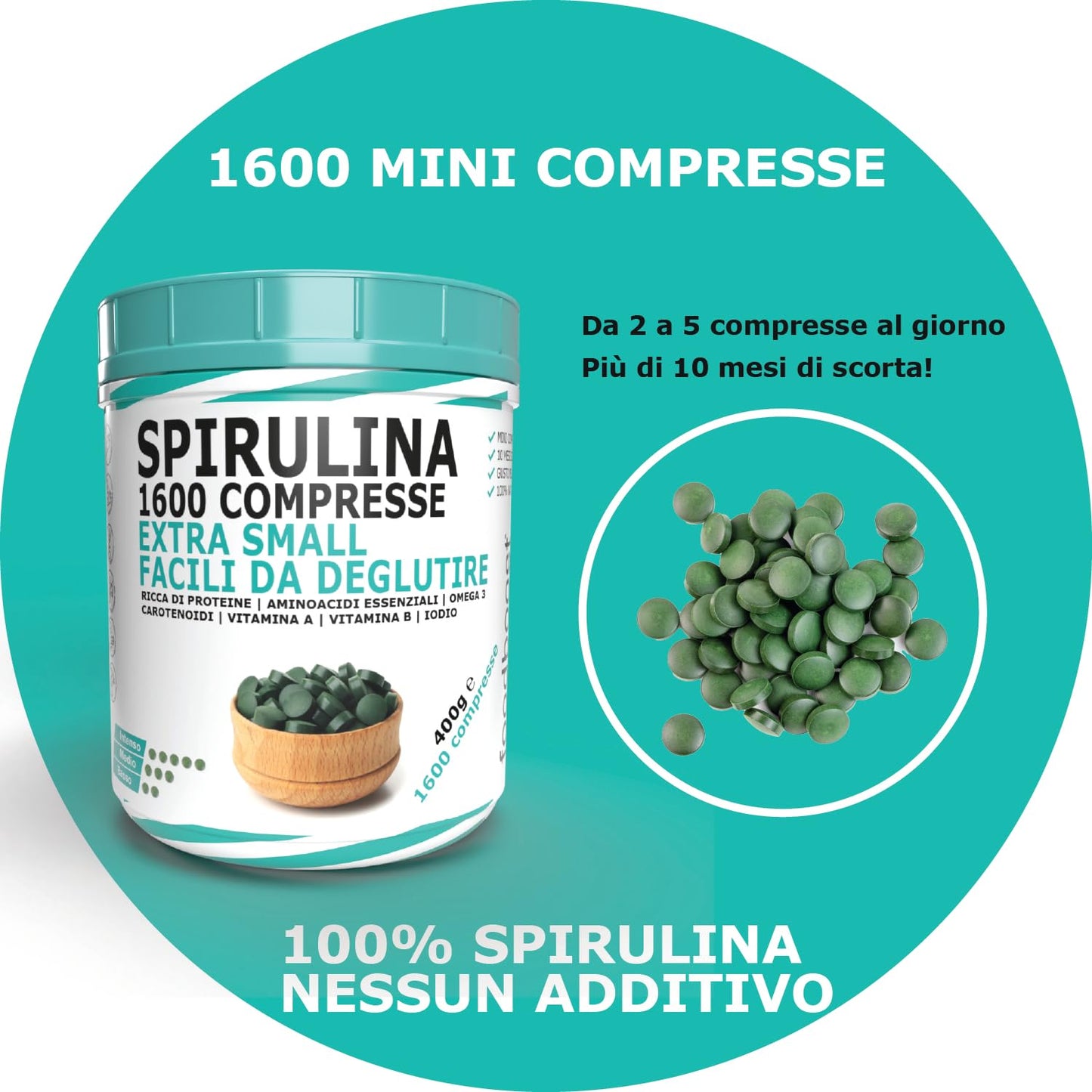 Spirulina in 400g tablets
