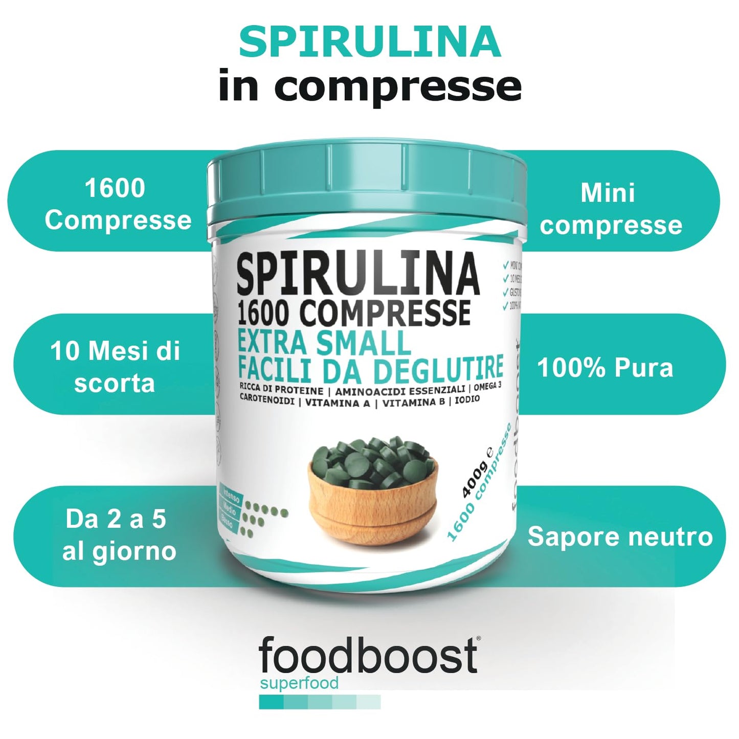Spirulina in 400g tablets