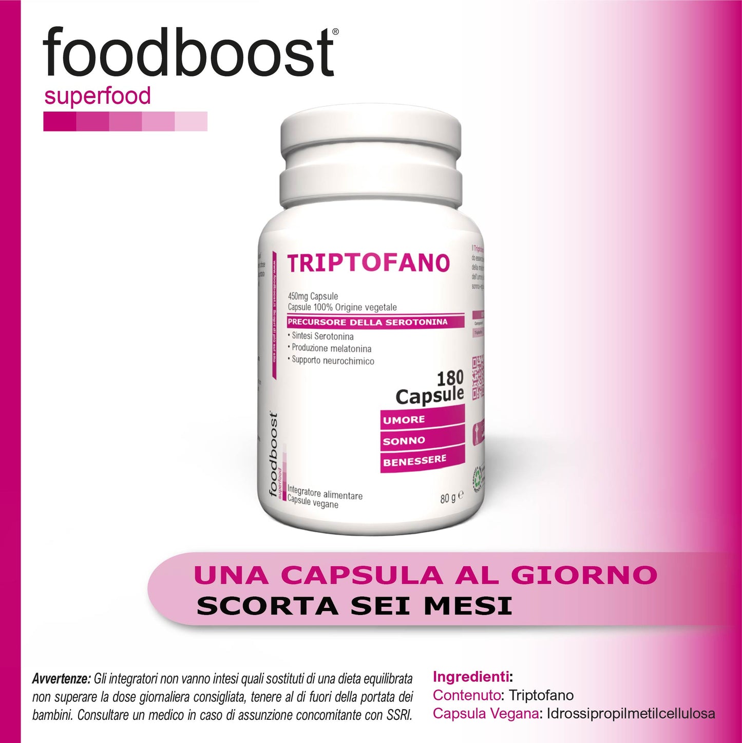 Triptofano 450 mg in capsule