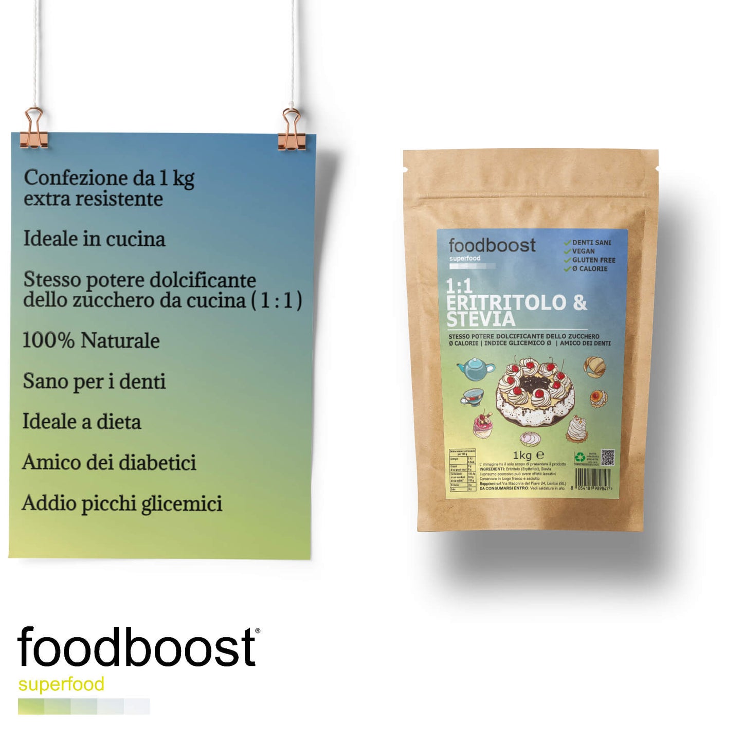 Erythritol with Stevia sweet as sugar (1:1)