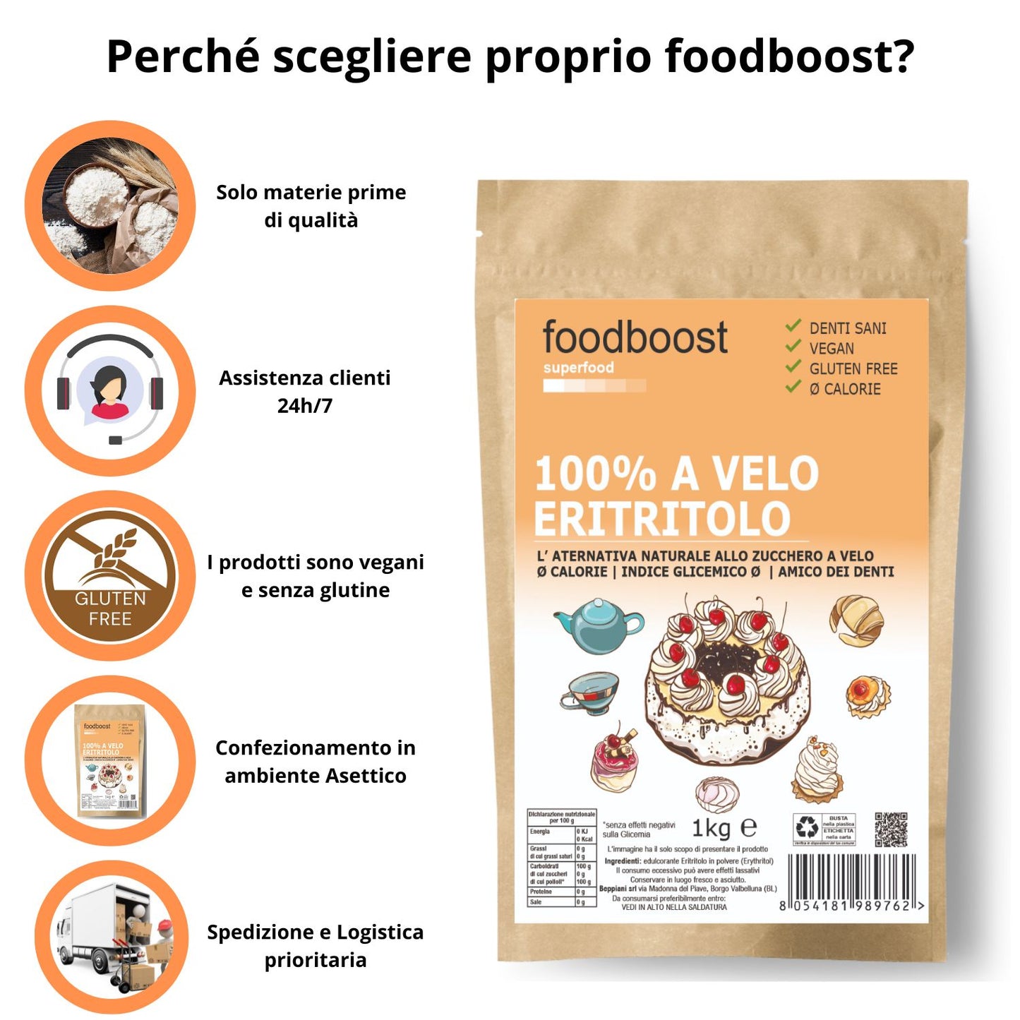 Eritritolo a Velo 1 Kg