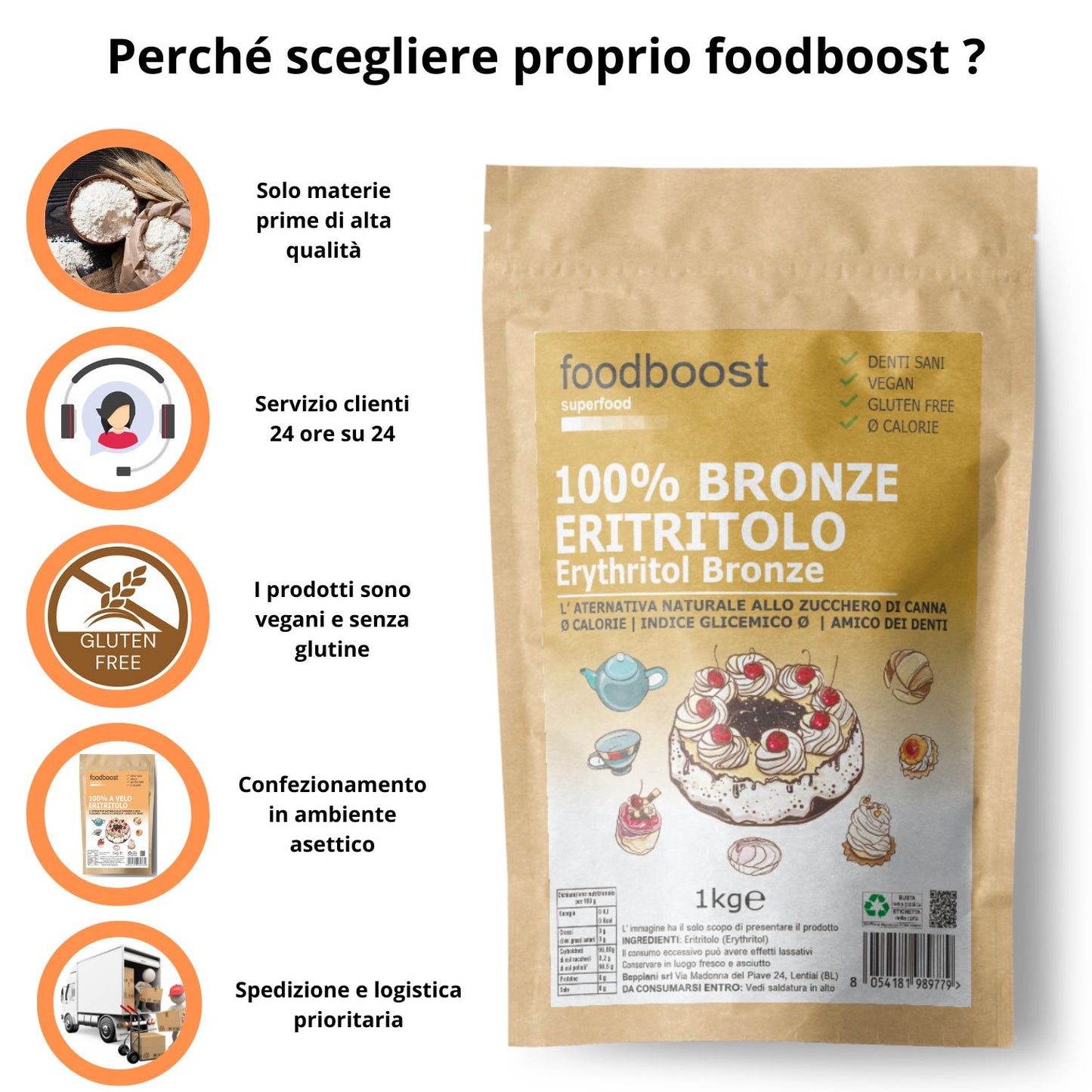 Eritritolo di Canna 1 Kg
