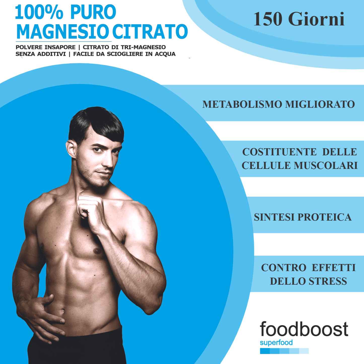 100% Magnesio citrato - Con dosatore - 300g