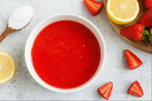 Immagine del coulis di fragole con eritritolo