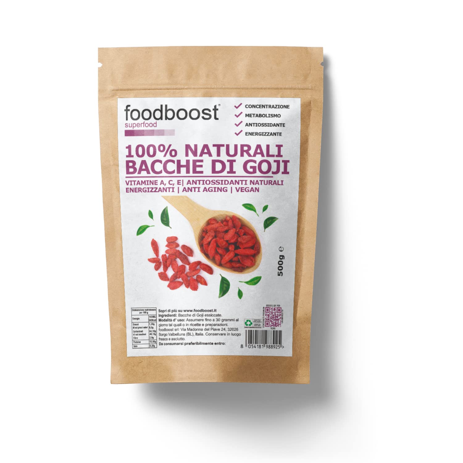 Bacche di Goji da 500g