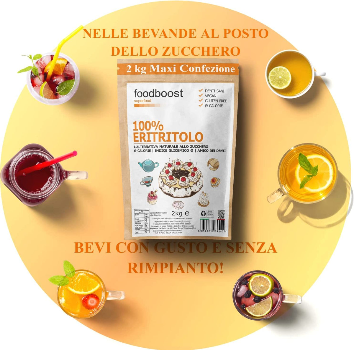 Eritritolo foodboost 2 Kg FoodBoost - dettaglio prodotto 6