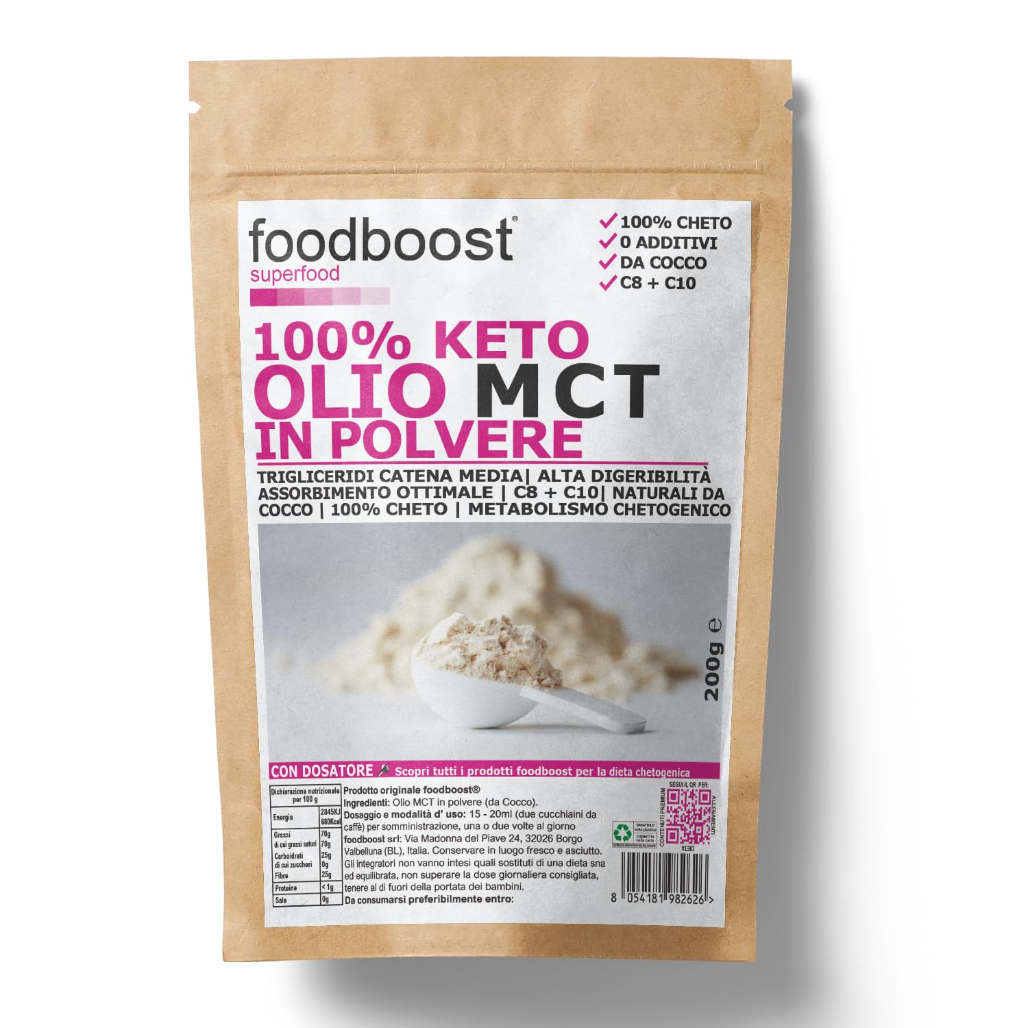 Olio MCT da 200g in Polvere