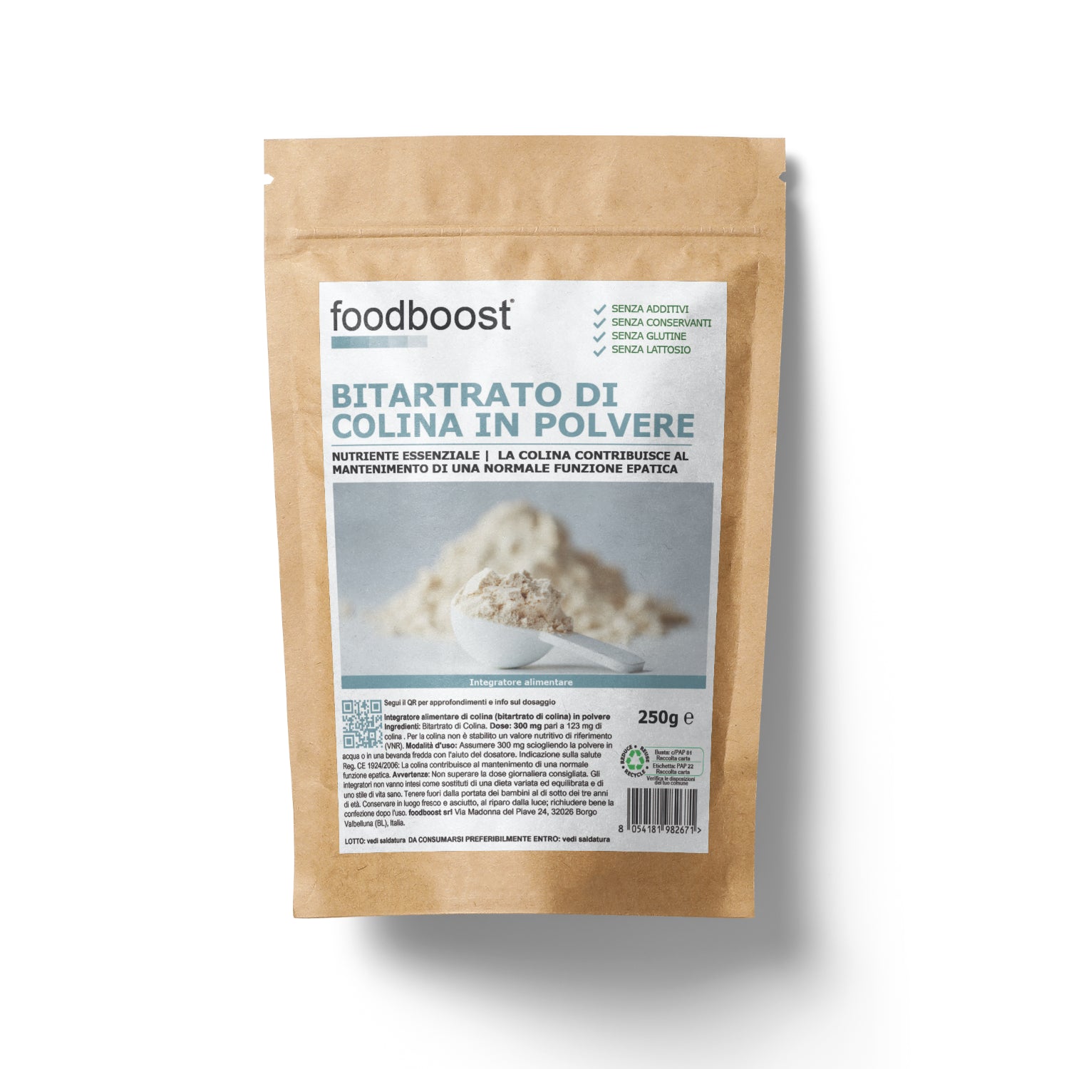 Bitartrato di Colina 250 g in Polvere