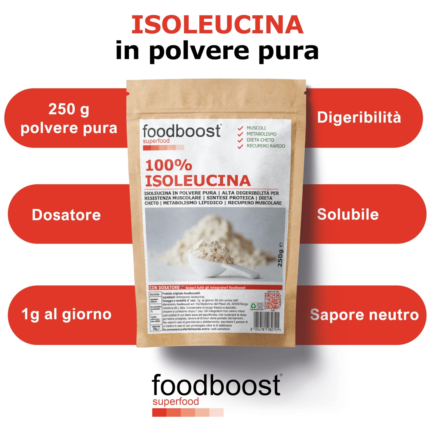 Isoleucina  da 250g in Polvere