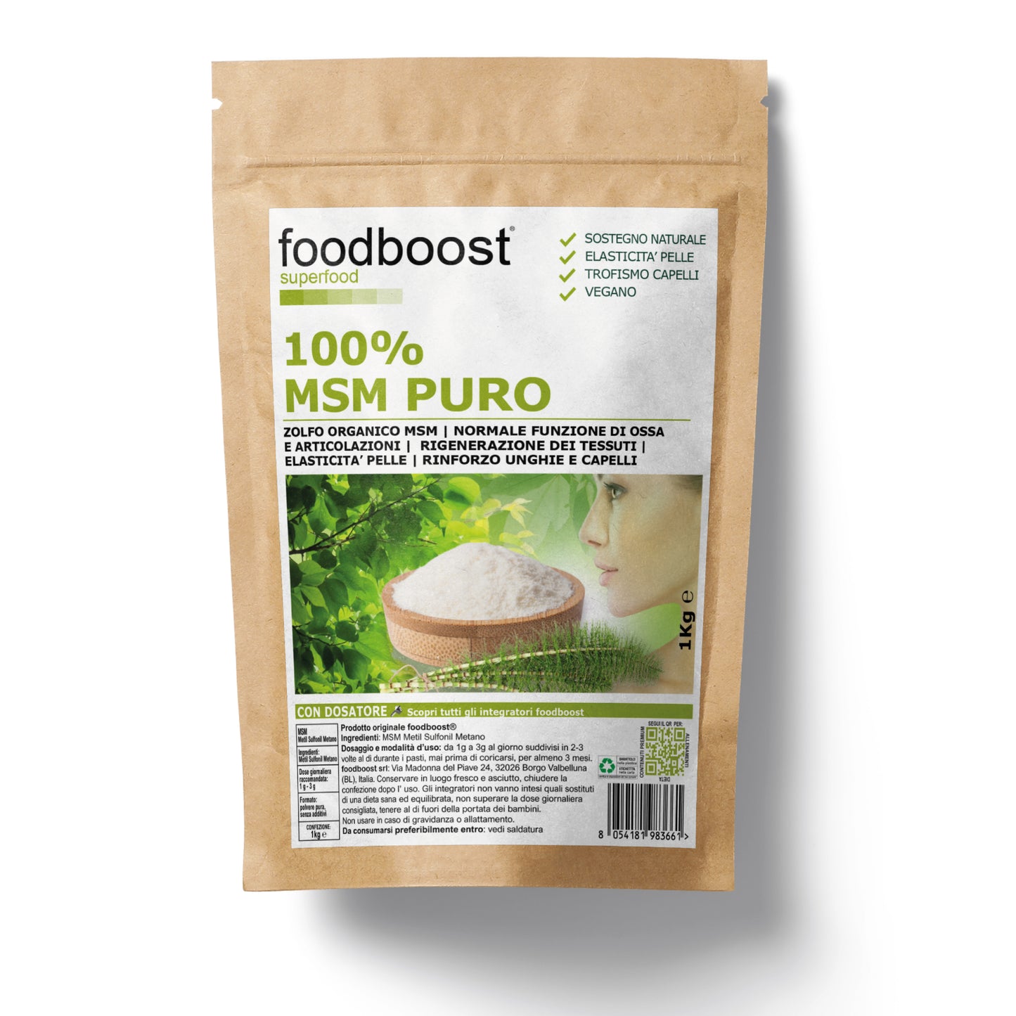 MSM Metilsulfonilmetano in polvere da 1 Kg