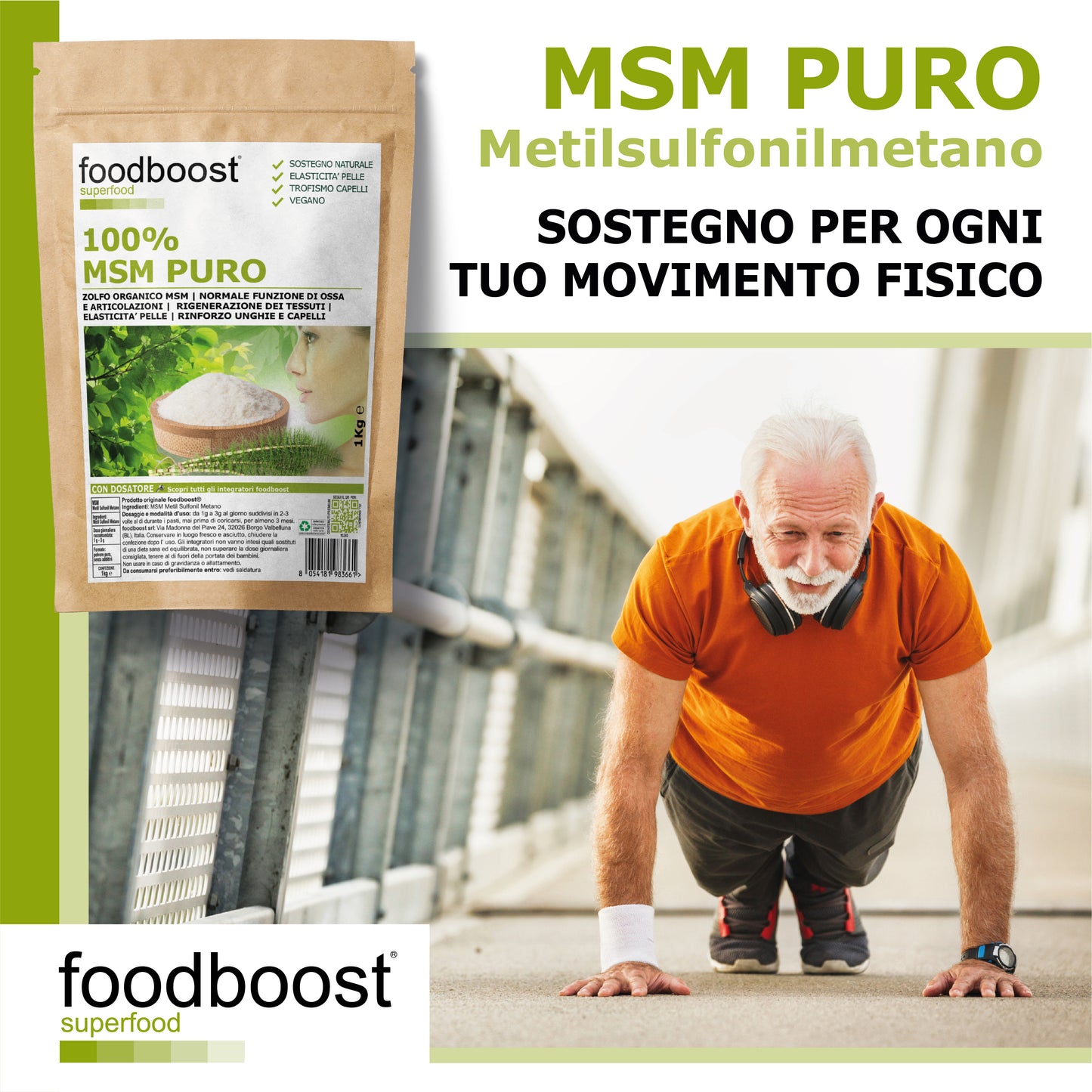 MSM Metilsulfonilmetano in polvere da 1 Kg