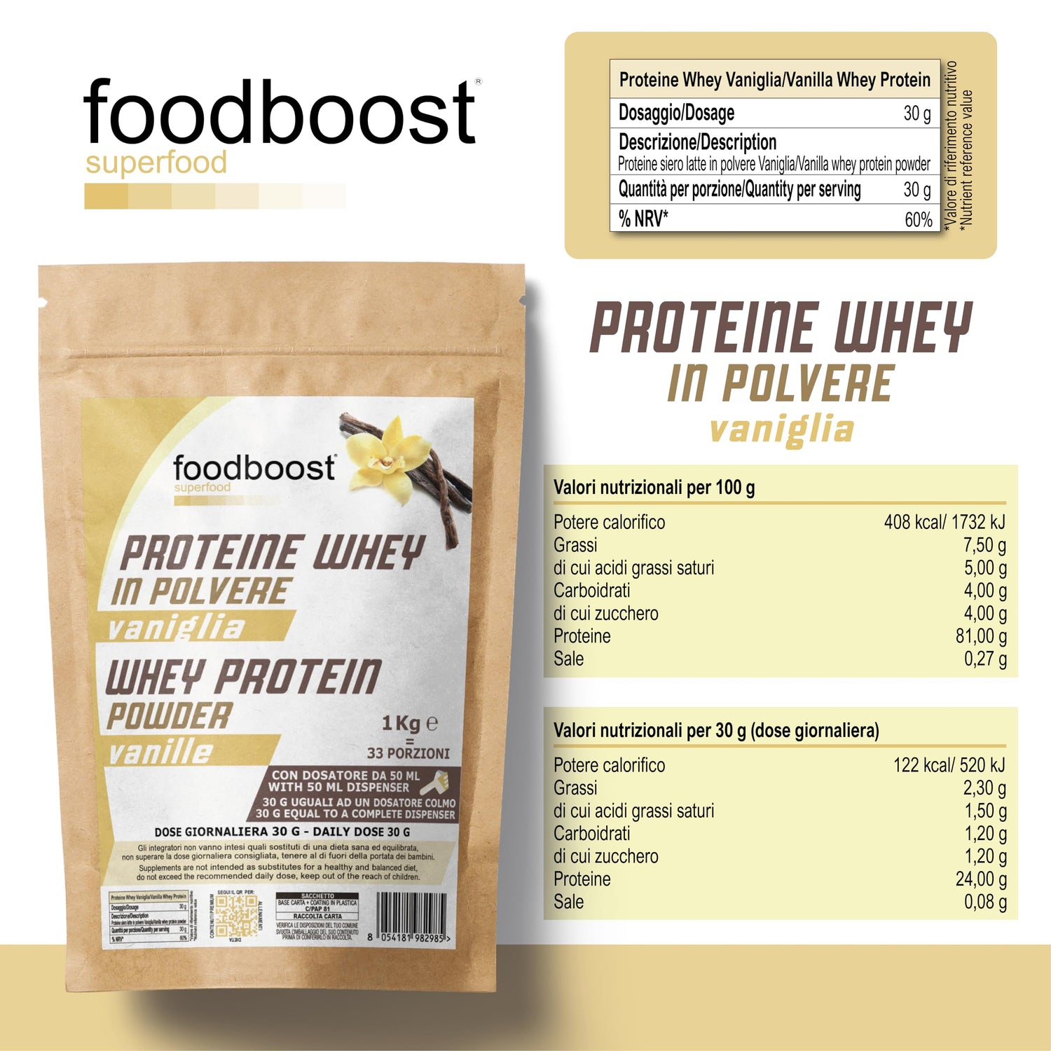 Proteine Whey Vaniglia