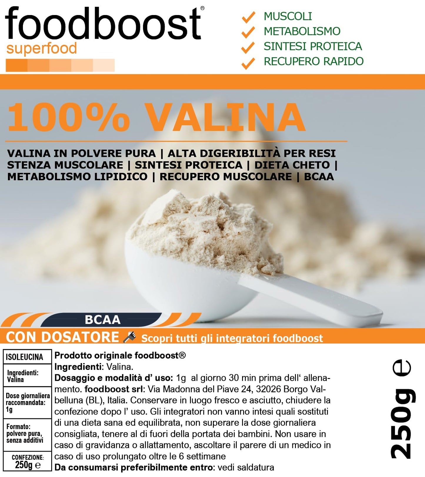 Valine powder 250g