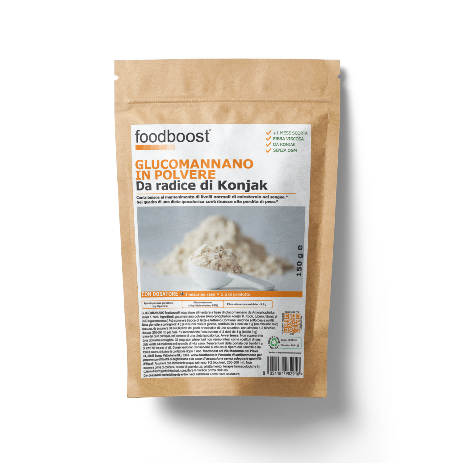 Glucomannano da 150g in Polvere