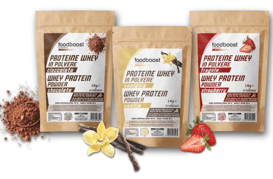 Power Kit - 3 KG of Whey Protein 3 flavors strawberry vanilla chocolate powder